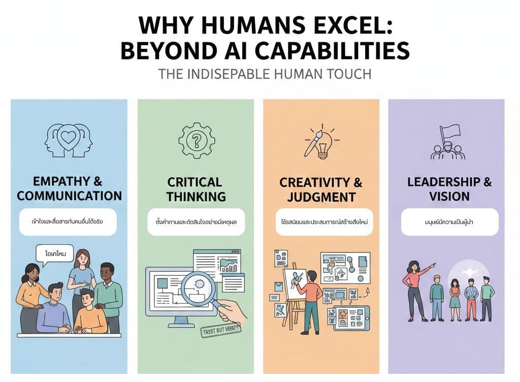 3 ทางเอาตัวรอด เปลี่ยน AI จาก “คู่แข่ง” สู่ “เพื่อนร่วมงาน” 1 Human Skill